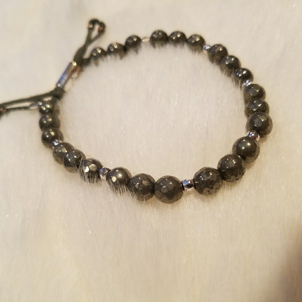Gorjana pyrite gemstone bracelet